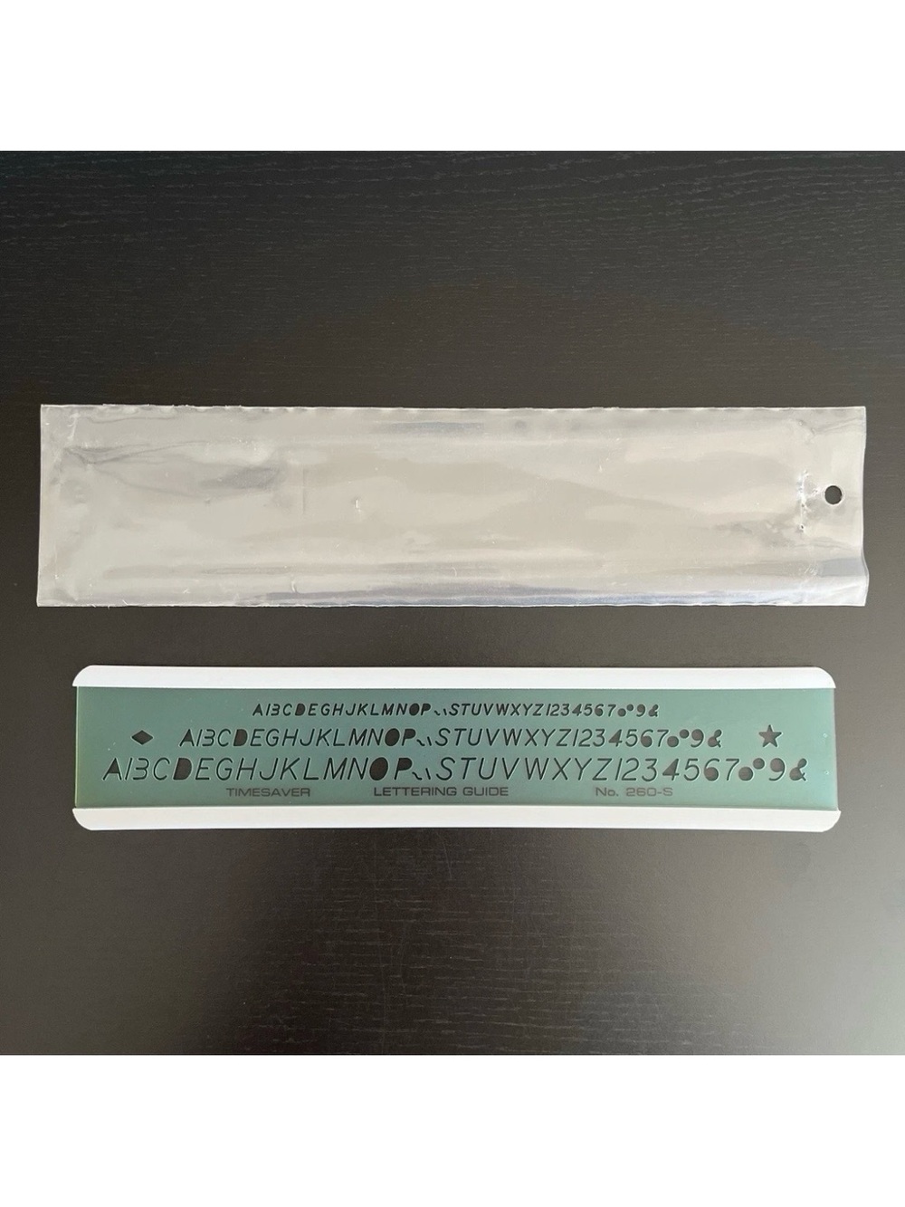 Timesaver Lettering Guide No 260-S Template Slant Letters Numbers Drafting
